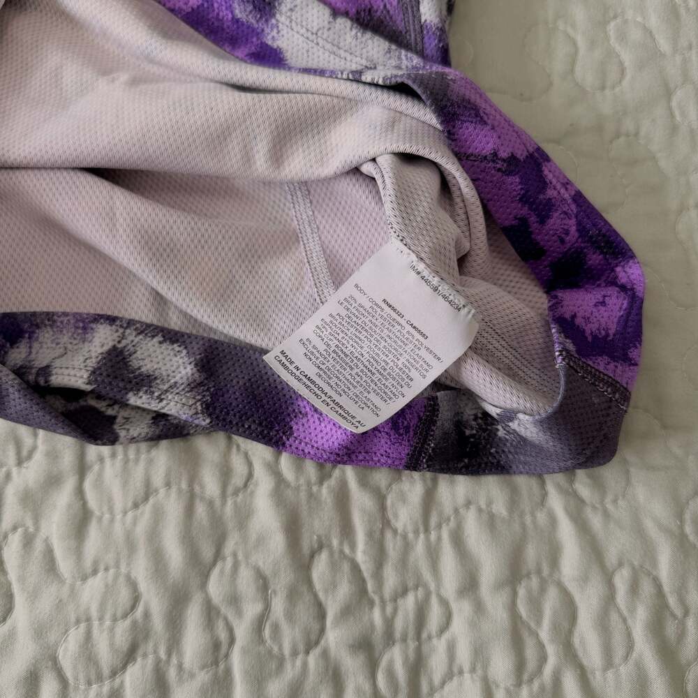 Nike Dri-FIT Purple Gray Floral Print Racerback Tank Top Size S - Picture 5 of 6